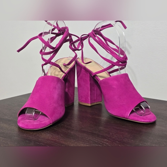 Gianni Bini Shoes - 🤩Host Pick❤️NWOT Hot Pink Gianni Bini Block Heels Women's Size 7M